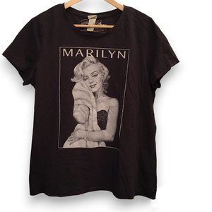 Marilyn Monroe T-Shirt H&M Women's Short Sleeve T shirt Colour Gray Size Large